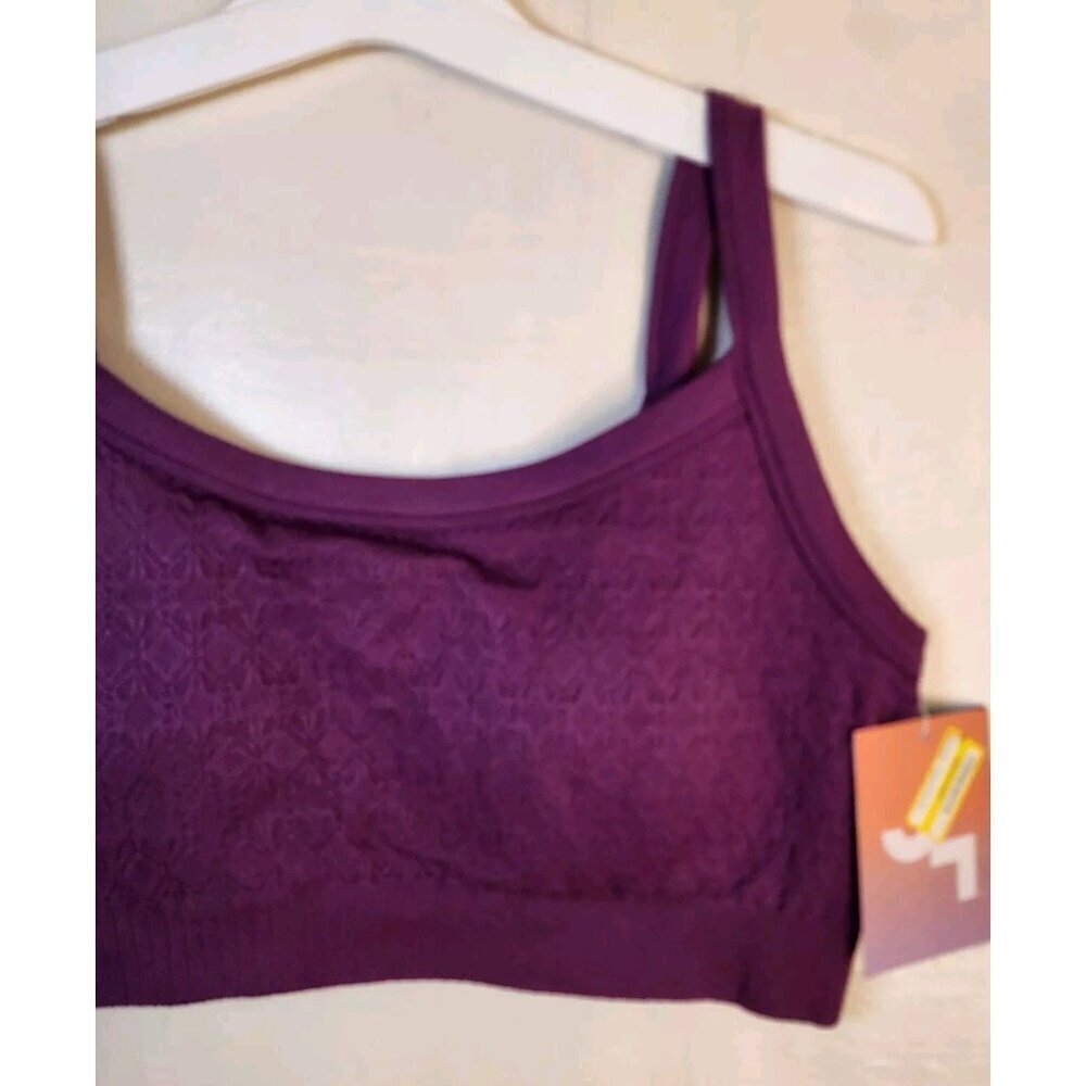 New Joy Lab Women's Purple Round-Neck Lightly Line Pullover Sports Bra Size XS - Picture 2 of 4